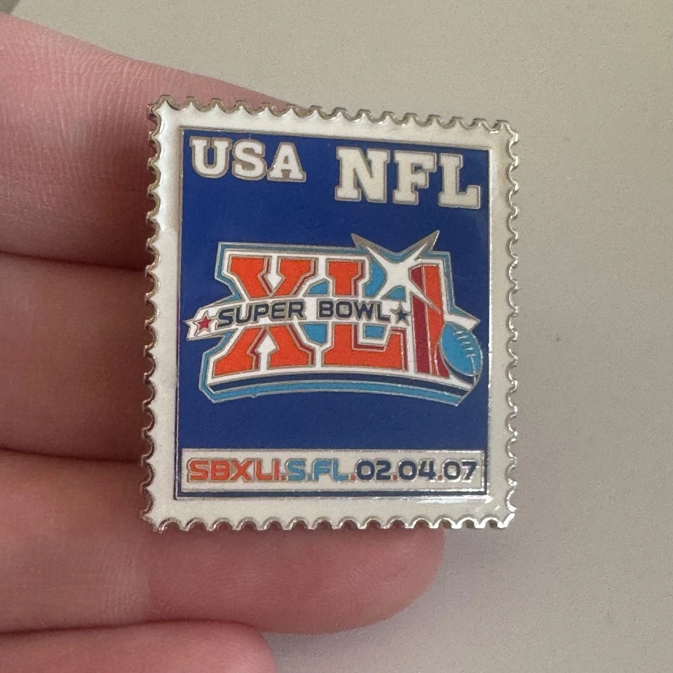 Super Bowl XLI USA NFL Postage Stamp Lapel Pin – Indianapolis Colts - Image 1 of 4