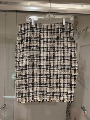 Falda Calvin Klein Mujer Talla 12 Multicolor Sarga Tela Forrada Negocios Foto 1 de 4