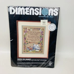 Dimensions PRAYER FOR SERENITY Cross Stitch Kit LINEN #3669 NEW 1989 Nancy Rossi - Picture 1 of 7