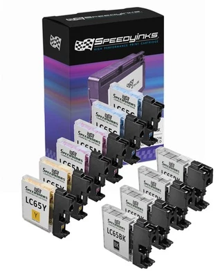 Compatible Set of 10 for Brother LC65 LC65 LC65BK LC65C LC65M LC65Y MFC5890 5895 - Image 1 of 4