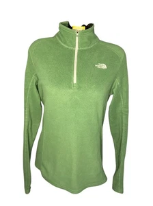 The North Face Woman’s 1/2 Half Zip Lightweight Green Pullover Fleece XL Winter - Picture 1 of 9