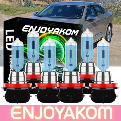 For Chevrolet Impala 2006-2013 Halogen Headlight High Low Beam + Fog Light Bulbs - Image 1 of 4