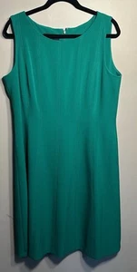 Vestido de carrera Jones New York verde sin mangas cremallera trasera para mujer talla 16” - Imagen 1 de 8