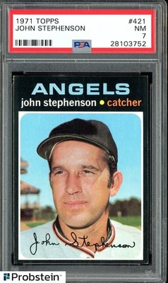 Topps Baseball #421 1971 John Stephenson Angels PSA 7 casi nuevo Foto 1 de 2