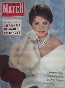 PARIS MATCH N° 507 de 1958  SOPHIA LOREN / MARIA CALLAS / BERLIN / DE GAULLE  - Picture 1 of 1
