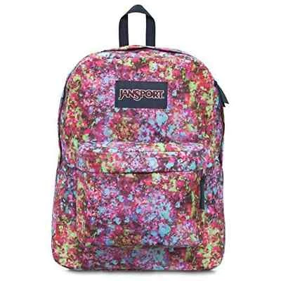 Mochila de estudiante JanSport Superbreak, expuesta a varias flores Foto 1 de 4