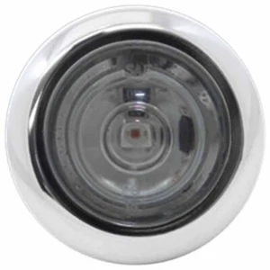 LED ámbar de 3/4 pulgadas con lente ahumada, bisel cromado - Imagen 1 de 1