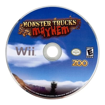 Monster Trucks Mayhem (Nintendo Wii, 2009) Off-Road Racing TESTED! DISC ONLY! - Image 1 of 3