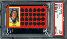 1981 Topps Scratch-Offs Baseball #10 Robin Yount PSA 9