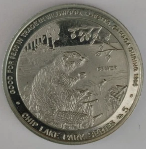 1994 Canada Trade Dollar (2 $) Wildwood AB.  Elch - Biber Münze - Bild 1 von 5