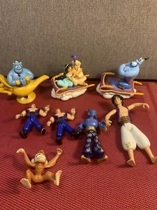 Lot of 8 DISNEY Plastic Toy Figures Aladdin Abu Genie ToyFigures 1 Burger King - Picture 1 of 23