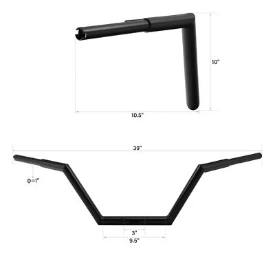 Barra Z de tiro bajo de 1-1/4" 6"8”10" manillar de elevación apto para Harley Road Glide King Foto 1 de 4