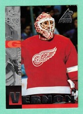 (1) MIKE VERNON 1997-98 PINNACLE INSIDE # 84 FLAMES  GOALIE  CARD    (I4630)