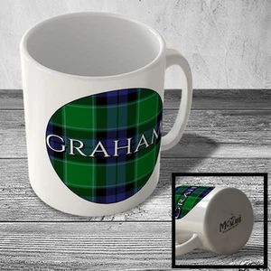 MUG_CLAN_587 GRAHAM surname(Graham of Mentieth Modern Tartan)(circle background) - Foto 1 di 1