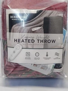 Berkshire Heated Throw Blanket & Home Company Luxury Weight Blanket 50"x60" - Picture 1 of 28