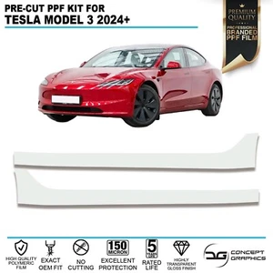 Side Sills Stone Chip Guard PPF Paint Protection Film For Tesla Model 3 24+ - Picture 1 of 4