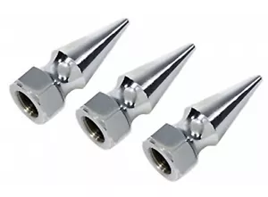 Chrome Spike Nuts 3/8-16 3 Pack Harley Motorcycle Hardware 06921 - Foto 1 di 1