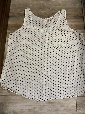 Faded Glory, Womens Top, X-Large (16-18), Sleeveless, Polka Dots - Image 1 of 4