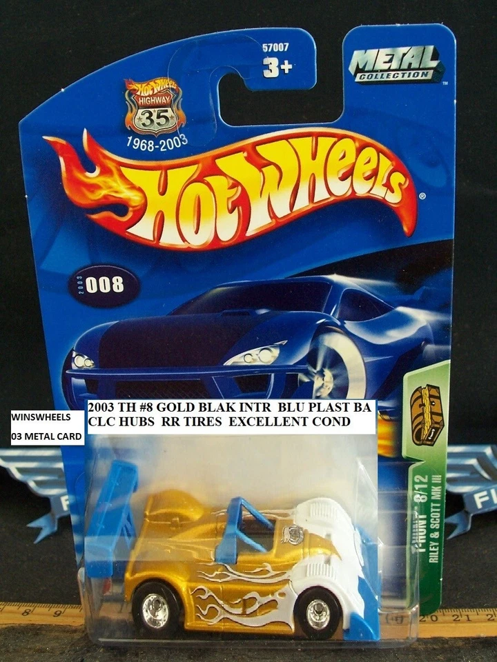 Hot Wheels Treasure Hunt #08-1 2003 Riley Scott MK III 3 💰😍💎03 HWY 35 tarjetas Foto 1 de 1