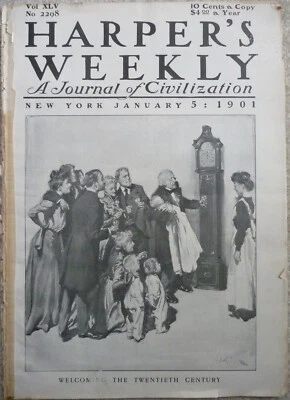 1901 Harper's Weekly Journal Magazine January 5, 20th Century, Australia, Rome - Image 1 of 4