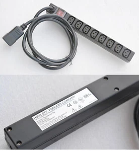 STROMVERTEILER EP4601 PDU 100-240V 12A 8x BUCHSEN f 19" 48cm SERVERSCHRANK #NT11 - Bild 1 von 5