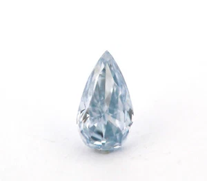 Blauer Diamant - 0,24ct natürlicher loser Fancy Blue Farbdiamant GIA Birnenform - Bild 1 von 6