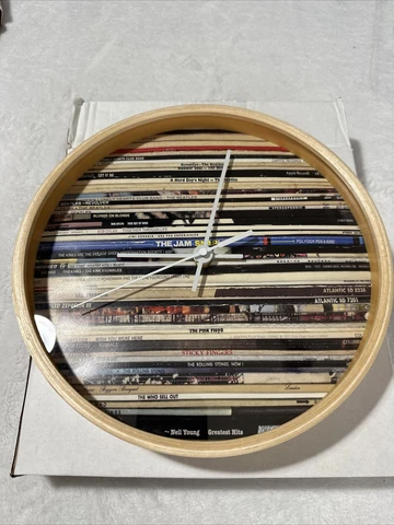 Classic Rock Vinyl Records Wall Clock Cover