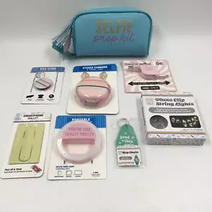 Lot of 8 Girls Teens Tech/Smartphone Gift Set: Cosmetic Bag & Phone Accessories