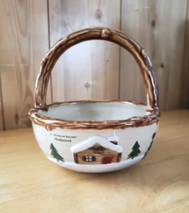 St. Nicholas quadratischer Heartland Korb mit Griff - nicht mehr produziert 6,5” x 6,75” - Bild 1 von 9