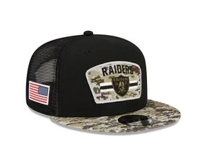 Las Vegas Raiders New Era Salute to Service 9FIFTY Adjustable Hat - Black - Picture 1 of 7