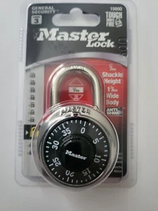 NEU Master Lock 1500D Schließfachschloss Zahlen-Anti-Shim Vorhängeschloss, 1er-Pack - Bild 1 von 2