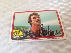 Tom Selleck AUTOGRAFIADO EN TARJETA Donruss Magnum PI Tarjeta #23 con certificado de autenticidad muy raro - Imagen 1 de 3