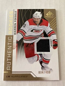 WARREN FOEGELE 2018-19 UPPER DECK SP Game Used Authentic RC Gold Jersey /499 - Picture 1 of 2