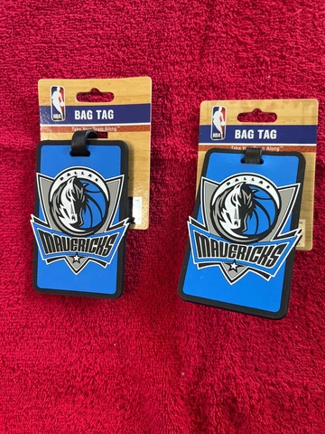 2 ~ Dallas Mavericks Bag Tag Luggage Tag ~ NEW Cover