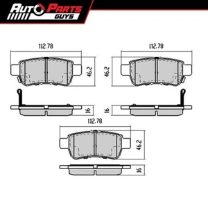 Budget Rear Brake Disc Pads Suits Honda Odyssey RB 2004 - 2009 DB1721 - Picture 1 of 1