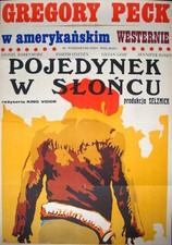 DUEL IN THE SUN Polish A1 movie poster R72 GREGORY PECK WESTERN JAKUB EROL art