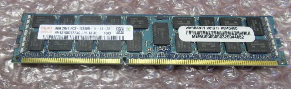 HYNIX HMT31GR7CFR4C-PB 8GB 2Rx4 DDR3 PC3-12800R 1600MHz Server Memory Ram - Image 1 of 1