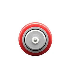 SCC - 3.5" Red Poly on Polyolefin Wheel Only - 3/8" Bore - 300 lbs Capacity - Picture 1 of 4