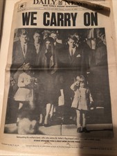 John F. Kennedy NY Daily News Newspaper Nov. 26, 1963 JFK