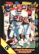 1991 Wild Card Draft 5 Stripe #134 Chuck Weatherspoon