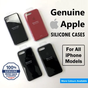 Genuine Apple iPhone 12 11 Pro XS Max X 8 7 Plus 6+ 6S Silicone Case Back Cover - Picture 1 of 71