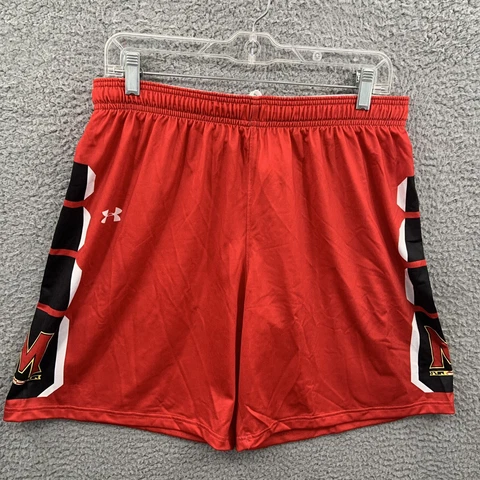 Maryland Terrapins Basketball Shorts Women's Large Under Armour Red UJKSS1W Cover