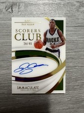 2021 Ray Allen Immaculate Collection Scorers Club #/49 on Card Auto
