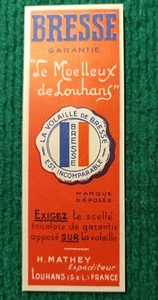 MARQUE-PAGE PUBLICITAIRE, BRESSE GARANTIE - LE MOELLEUX DE LOUHANS - LA VOLAILLE - Imagen 1 de 2