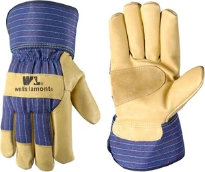 Men'S Heavy Duty Leather Palm Thinsulate Winter Work Gloves with Safety Cuff - Picture 1 of 6
