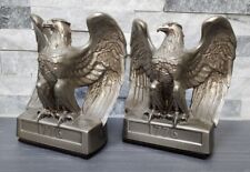 VTG Pair / Philadelphia Mfg. Co. Figural Eagle "1776" Bookends EX. CONDITION!!