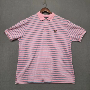 American Living Mens Pink with Stripes Short Sleeve Pullover Polo Shirt Size XL - Picture 1 of 7