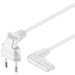 Cable de alimentación Euro 1,5 m ambos lados en ángulo blanco - Imagen 1 de 1