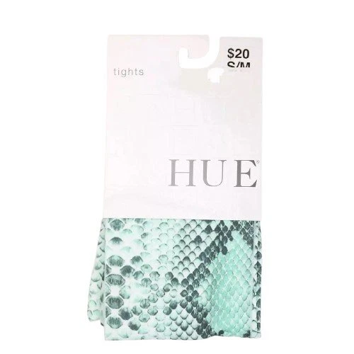 Medias Hue para mujer S/M Teal Green Python Foto 1 de 1