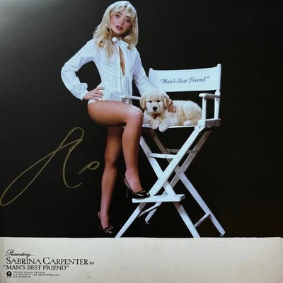 SABRINA CARPENTER Man's Best Friend SIGNED & SEALED Black White Vinyl Alt Cover - Image 1 of 4